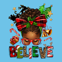 Christmas Believe Afro Messy Bun Premium Sweatshirt | Teevron