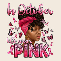 In October We Wear Pink With Afro Woman Zipper Hoodie | Teevron