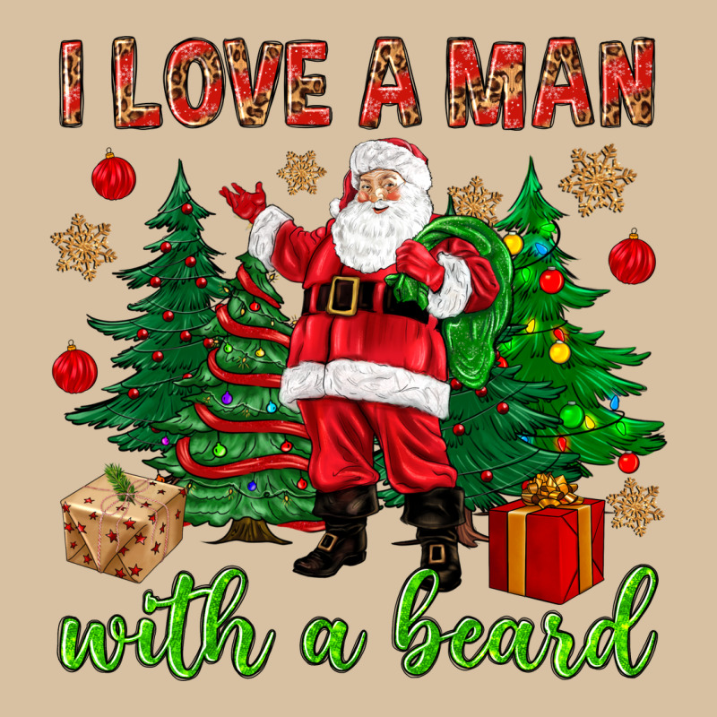 I Love A Man With A Beard Christmas Heavyweight Hoodie by NancyCooperArtShop | Teevron
