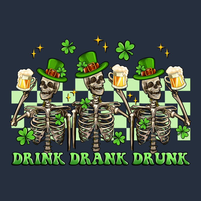 St. Patrick's Day Skeletons Drink Drank Drunk Zipper Hoodie by Artiststas | Teevron