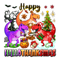 happy hallothanksmas dinosaur | Teevron