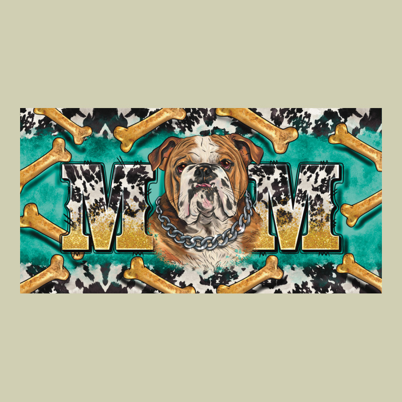 English Bulldog Mom  License Plate Template Heavy Core Tee by BarkalooDesign | Teevron