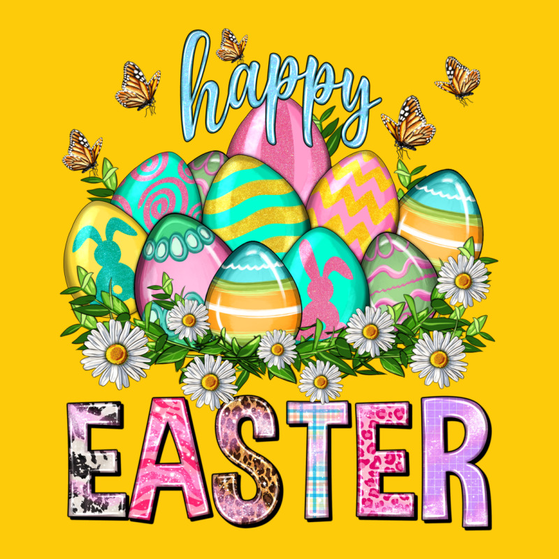 Happy Easter With Eggs Easter Day Premium Hoodie by HowdyJamesFarm | Teevron