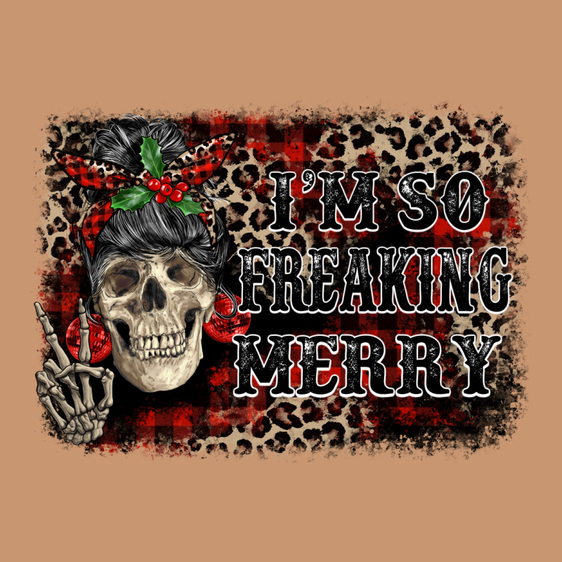I'm So Freaking Merry Skeleton Messy Bun Heavyweight Hoodie by NancyCooperArtShop | Teevron