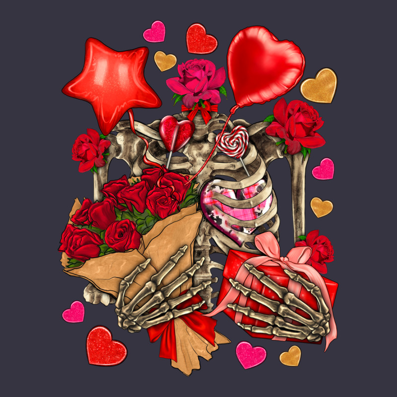 Valentines Day Skeleton Vintage Hoodie by NancyCooperArtShop | Teevron