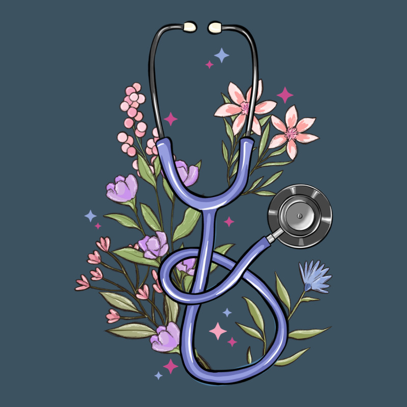 Floral Stethoscope Urban Heavy Tee by MaliasSmallBusiness | Teevron