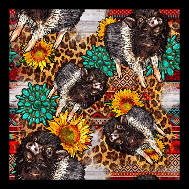 Baby Hampshire Pig Sunflowers Seamless Pattern Urban Hoodie by FaDigitalArtStudio | Teevron