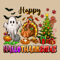 Happy Hallothanksmas With Ghost Turkey And Tree Heavyweight Hoodie | Teevron