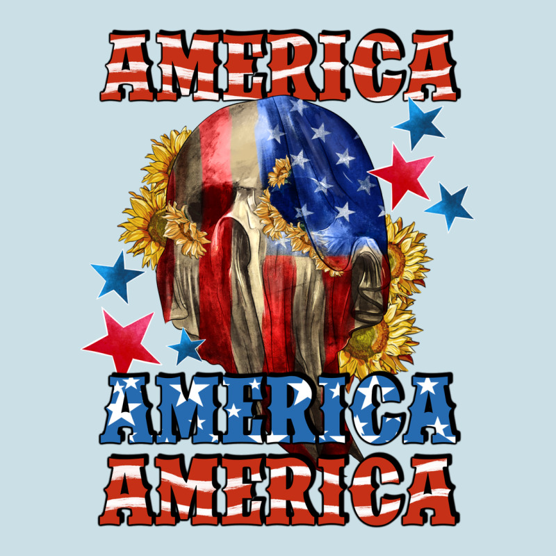 America Skeleton 4th Of July Ladies Tee by CowGirlArtShop | Teevron