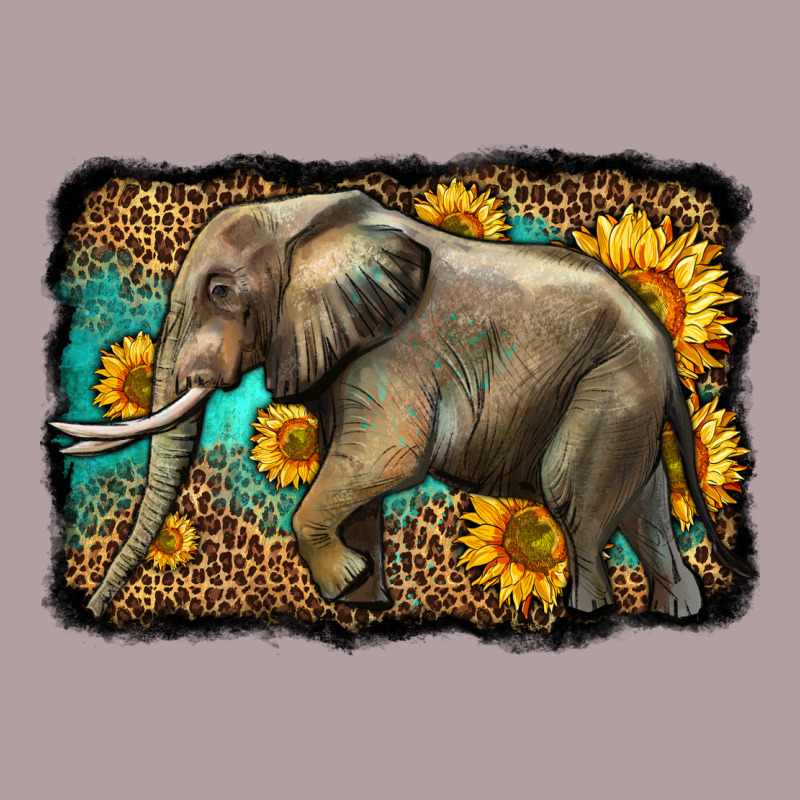 Western Sunflowers Elephant Vintage Hoodie by LillyAllenDesigns | Teevron