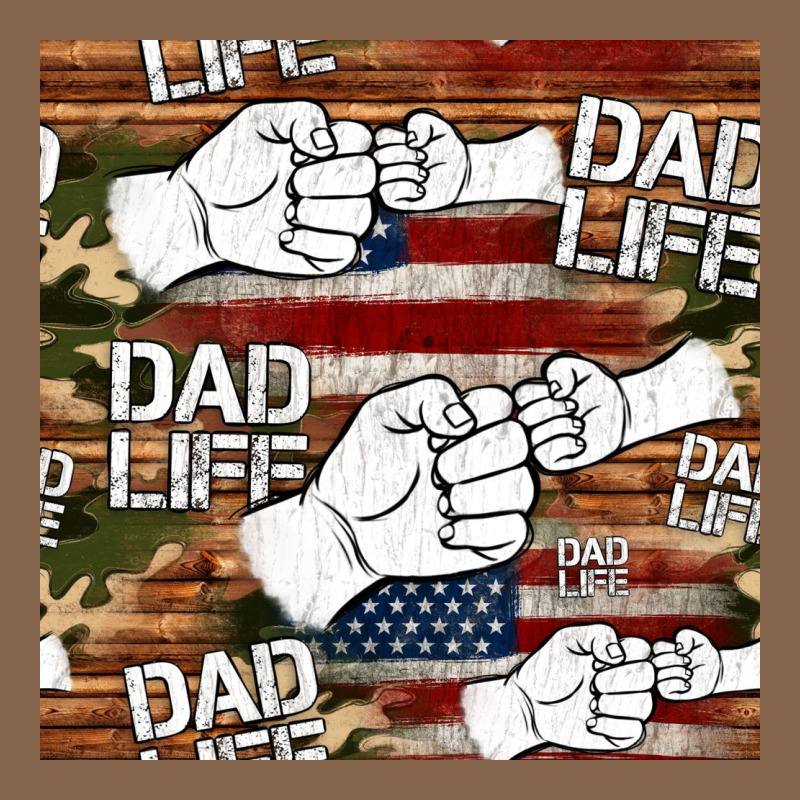 Dad Life Fist Bump Seamless Pattern Premium Tee by HRA Design Shop | Teevron