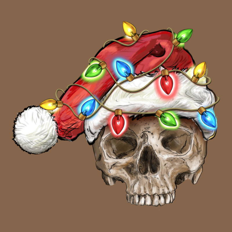 Christmas Skull With Santa Hat Premium Tee by FaDigitalArtStudio | Teevron