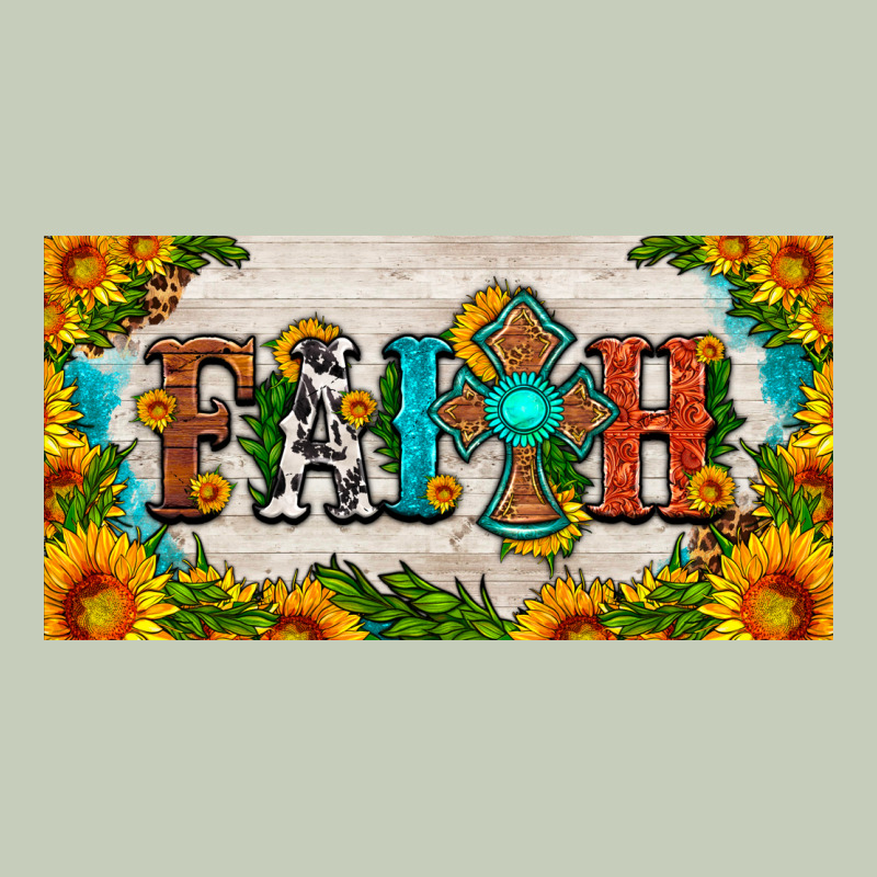 Faith Cross And Sunflower License Plate Ladies Tee by HRA Design Shop | Teevron