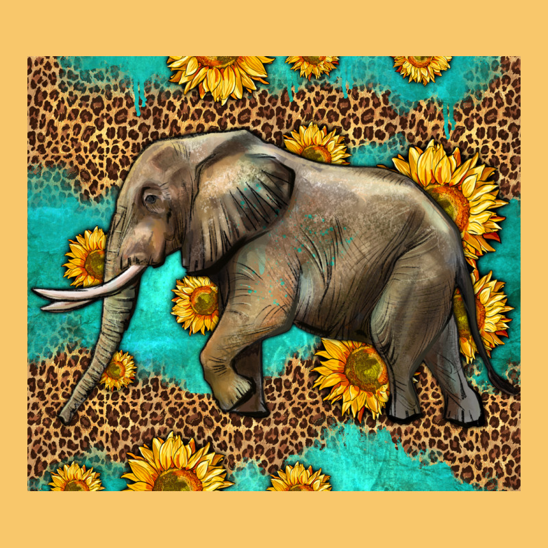 Western Sunflowers Elephant Vintage Hoodie by LillyAllenDesigns | Teevron