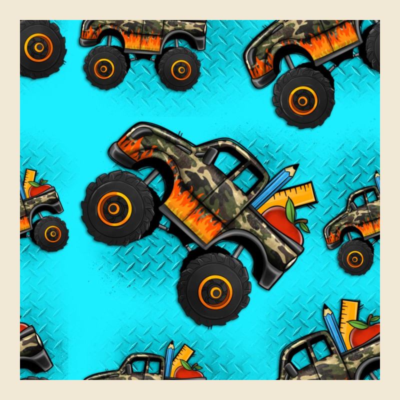 Monster Truck Pre Teen Seamless Pattern Premium Tee by HRA Design Shop | Teevron