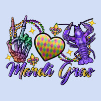 Peace Love Crawfish Mardi Gras Skeleton Hand Urban Hoodie | Teevron