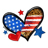 American flag heart leopard | Teevron