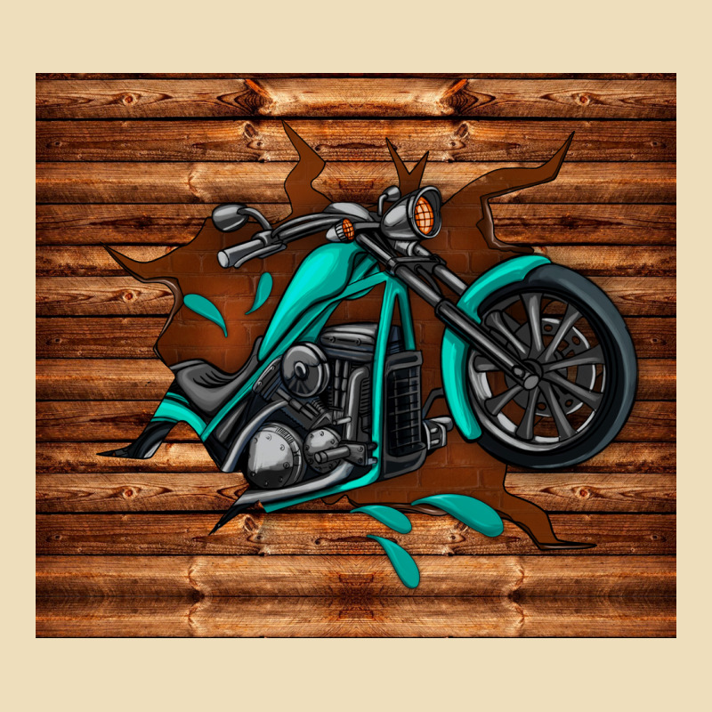 Woodgrain Motorcycle Premium Hoodie by TumblerDesignByShophia | Teevron
