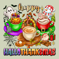 Happy Hallothanksmas Coffee Cups With Ghost Turkey Heavyweight Hoodie | Teevron