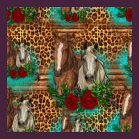Horses With Roses Seamless Pattern Premium Tee | Teevron
