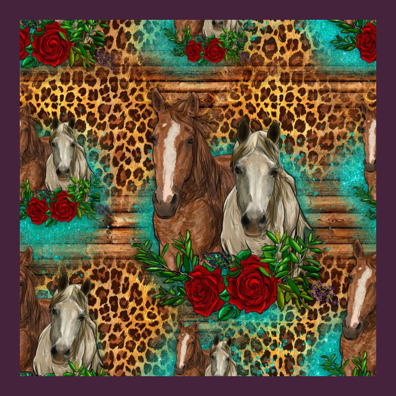 Horses With Roses Seamless Pattern Premium Tee by HRA Design Shop | Teevron