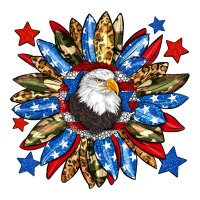American Flag Sunflower Ladies Tee | Teevron