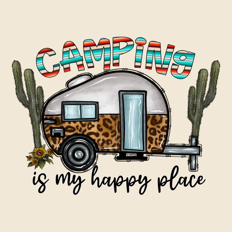 Camping Is My Happy Place Premium Tee by CowhideDigitalArt | Teevron