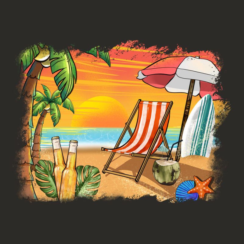 Sunset Beach Background Heavy Core Tee by BarkalooDesign | Teevron