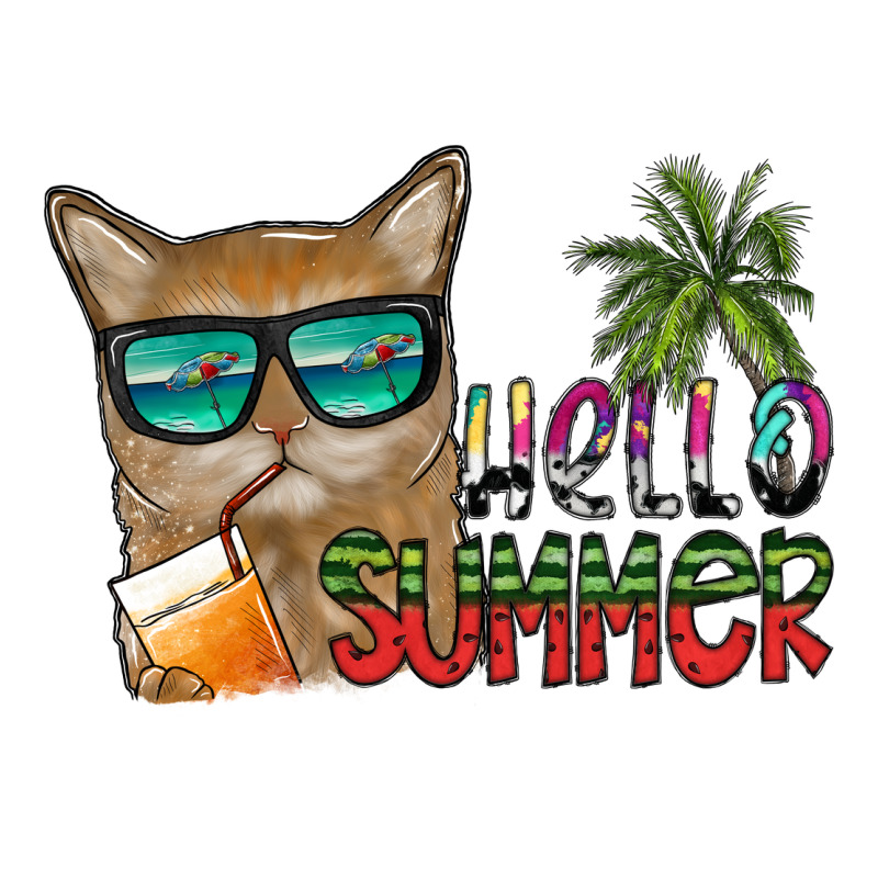 Hello Summer Ladies Tee by SublimationCraftShop | Teevron