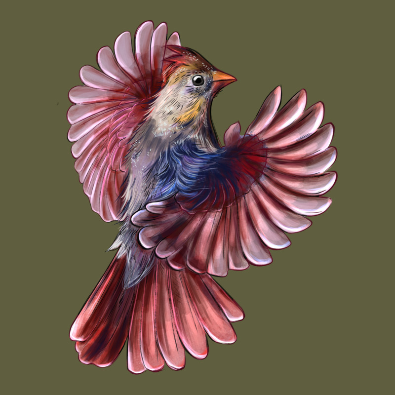 Flying Northern Cardinal Bird Vintage Tee by LillyAllenDesigns | Teevron