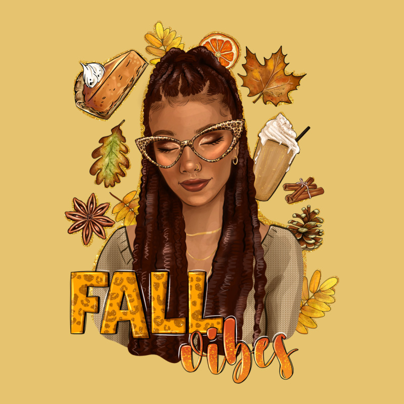 Fall Vibes Afro Woman Premium Sweatshirt by NancyCooperArtShop | Teevron
