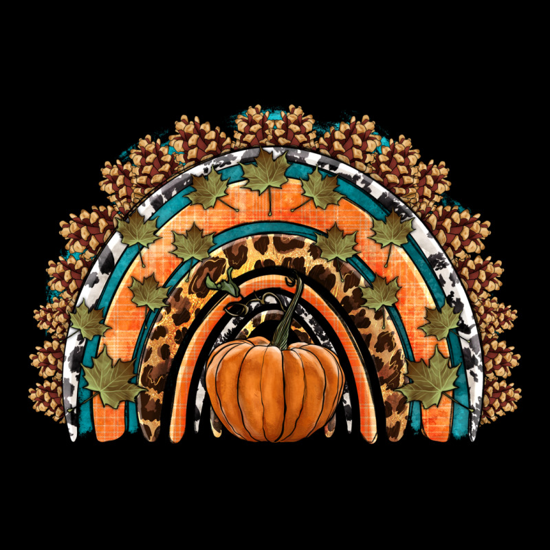 Fall Pumpkin Rainbow Ladies Tee by HRA Design Shop | Teevron