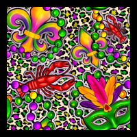 Mardi Gras Crawfish Leopard  Seamless Pattern Urban Hoodie | Teevron