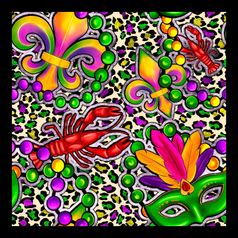 Mardi Gras Crawfish Leopard  Seamless Pattern Urban Hoodie by FaDigitalArtStudio | Teevron