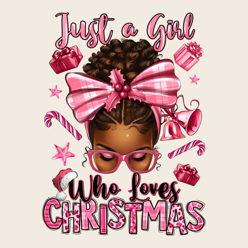 Just A Girl Who Loves Pink Christmas Afro Messy Bu Premium Sweatshirt by texasbilliewilder | Teevron