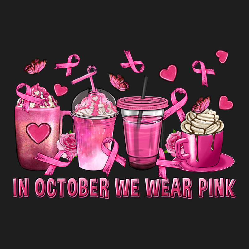 In October We Wear Pink With Breast Cancer Coffee Heavyweight Hoodie by texasbilliewilder | Teevron