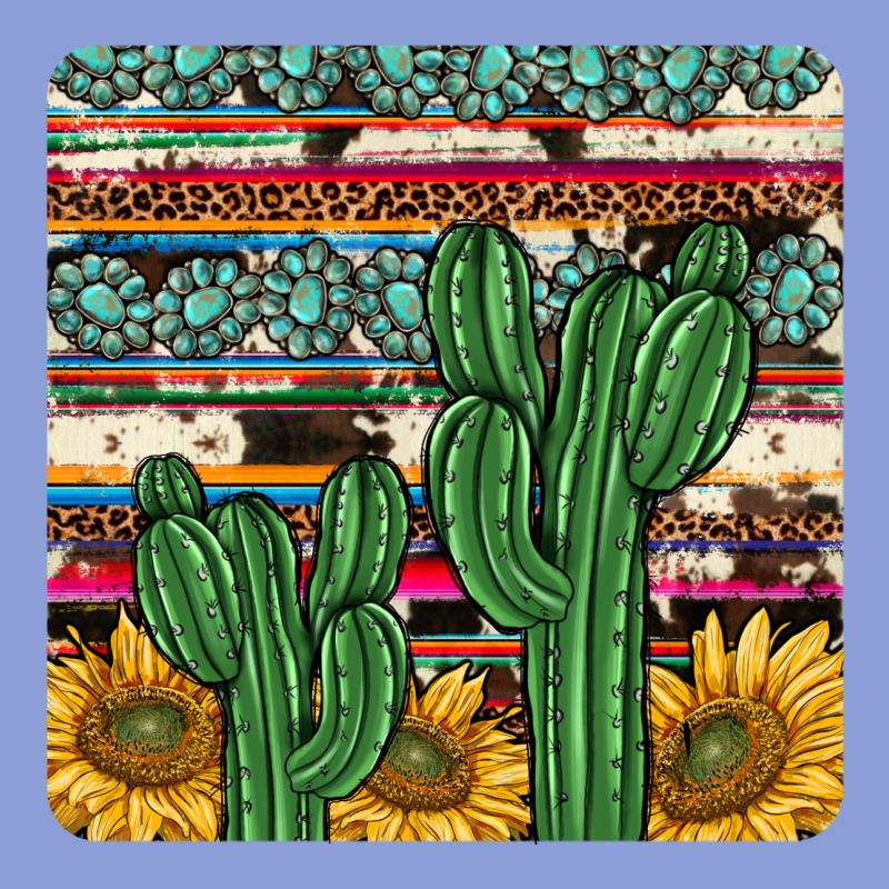 Cactus Sunflower Coaster Long Sleeve Tee by JahusDesignShop | Teevron