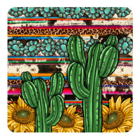 cactus sunflower coaster | Teevron