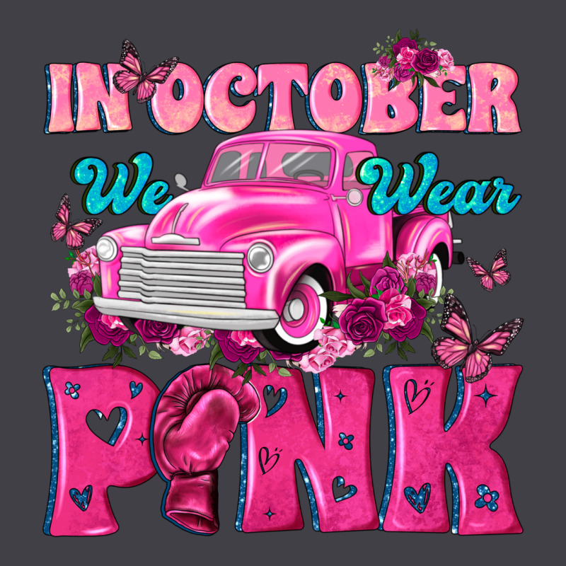 In October We Wear Pink Truck Heavyweight Hoodie by texasbilliewilder | Teevron
