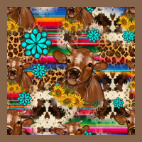 Western Sunflower Bucket Cow Seamless Pattern Premium Tee | Teevron