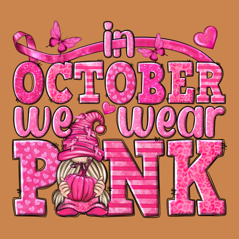 In October We Wear Pink With Gnome Heavyweight Hoodie by texasbilliewilder | Teevron