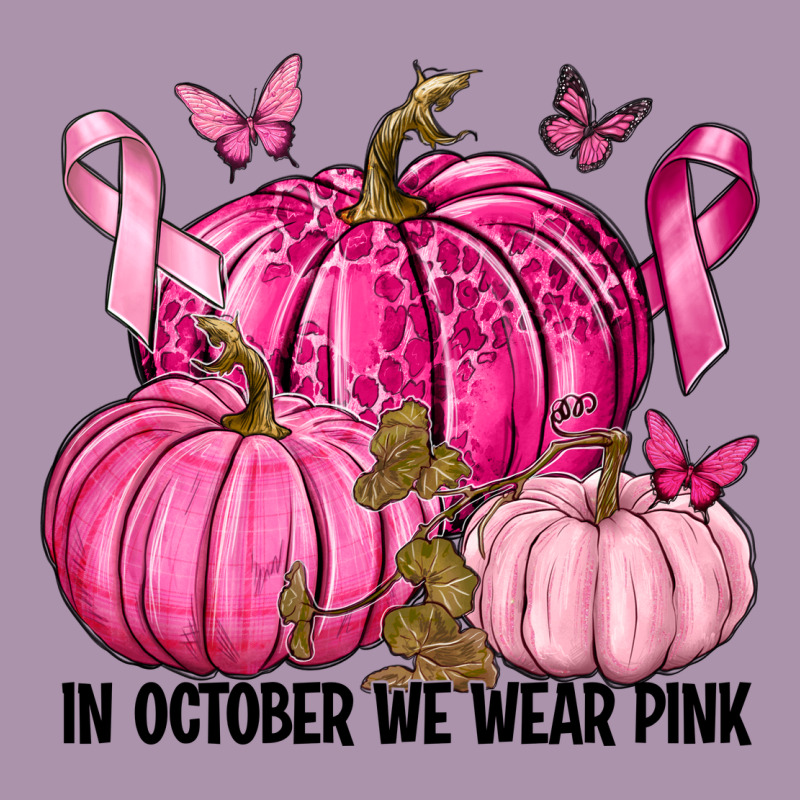 In October We Wear Pink With Pumpkin Heavyweight Hoodie by texasbilliewilder | Teevron