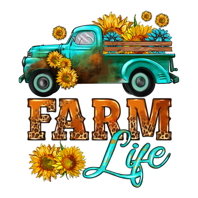 Farm Truck  Farm Life With Sunflower Premium Tee by HRA Design Shop | Teevron