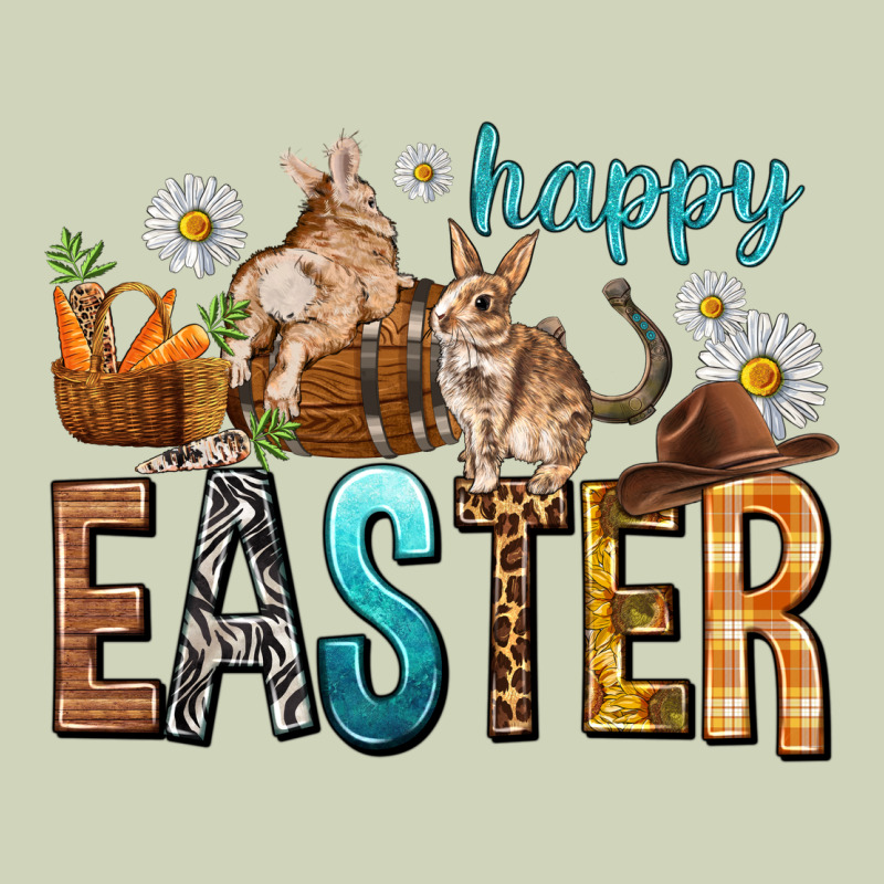 Happy Easter With Cowboy Heavyweight Hoodie by NancyCooperArtShop | Teevron