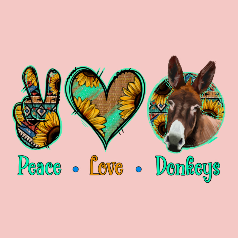 Peace Love Donkeys Urban Heavy Tee by Jasminsmagicworld | Teevron