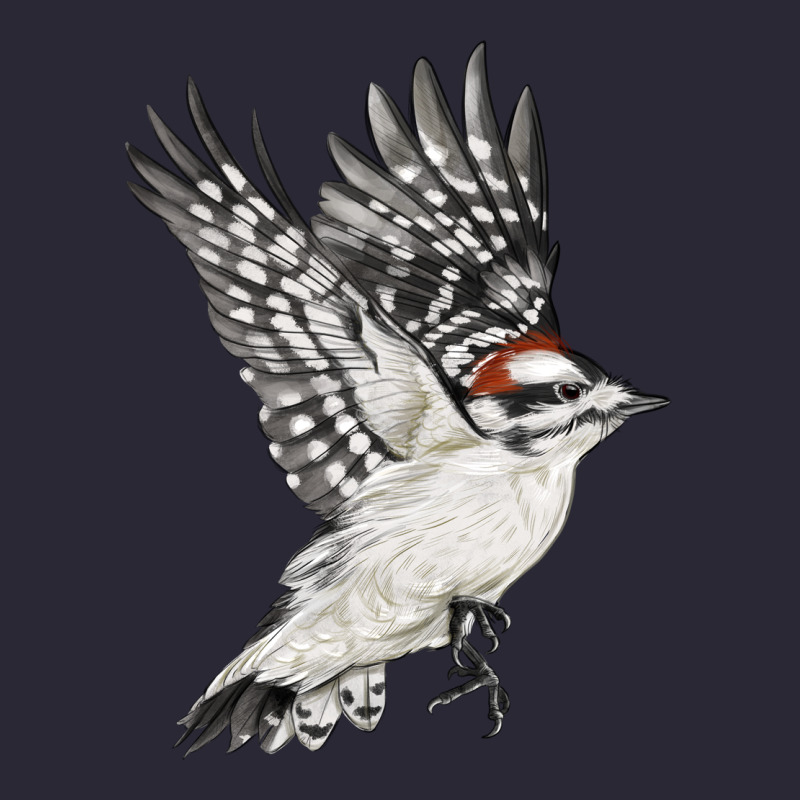 Flying Downy Woodpecker Vintage Tee by LillyAllenDesigns | Teevron