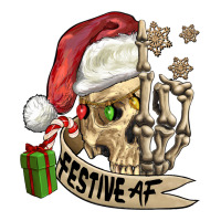 Festive Af Christmas Skull Premium Tee | Teevron