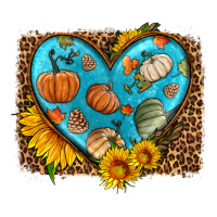 Fall Pattern Heart With Leopard Background Ladies Tee | Teevron