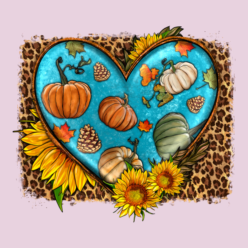 Fall Pattern Heart With Leopard Background Ladies Tee by HRA Design Shop | Teevron