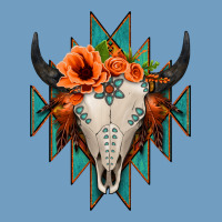 Aztec Turquoise Bull Skull Urban Heavy Tee | Teevron